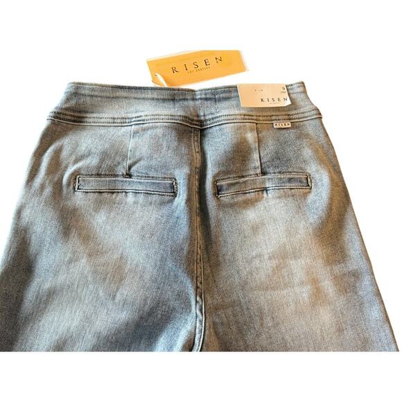 Risen High Rise Wide Flare Trouser Festival Boho Hippie Jeans 29 Blue - Picture 4 of 8